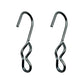 S J Hooks 2 Piece Set Rubber Rope Hooks Double Eye Hooks TRRSJ For Canvas/Tarp