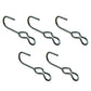 S J Hooks 5 Piece Set Steel Construction for Rope Shock Cord Bungee Cord
