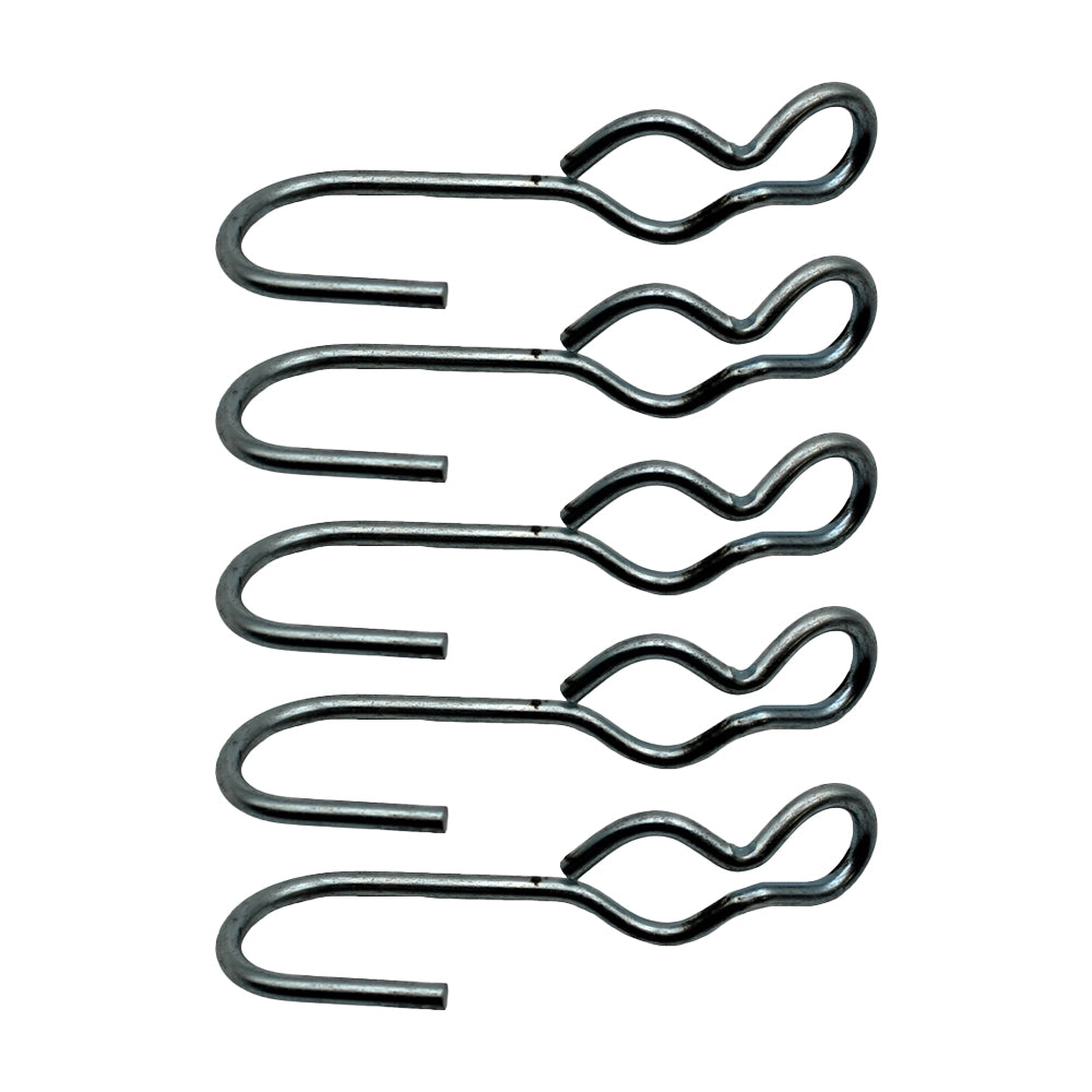 S J Hooks 5 Piece Set Steel Construction for Rope Shock Cord Bungee Cord