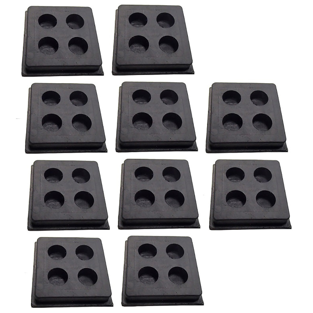 Set of (10) 2" x 2" x 3/4" Anti Vibration Heavy Duty All Rubber Isolation Pads