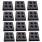 Set of (12) 2" x 2" x 3/4" Anti Vibration Heavy Duty All Rubber Isolation Pads