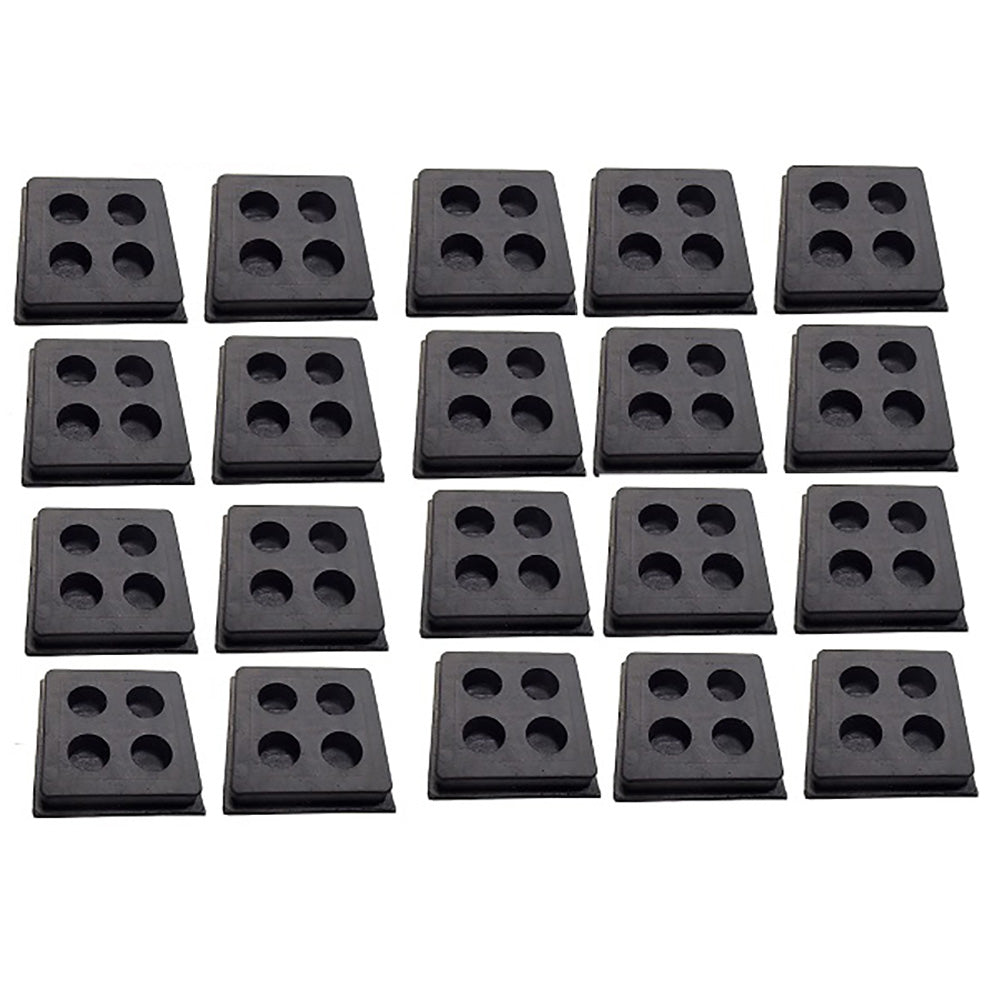 Set of (20) 2" x 2" x 3/4" Anti Vibration Heavy Duty All Rubber Isolation Pads