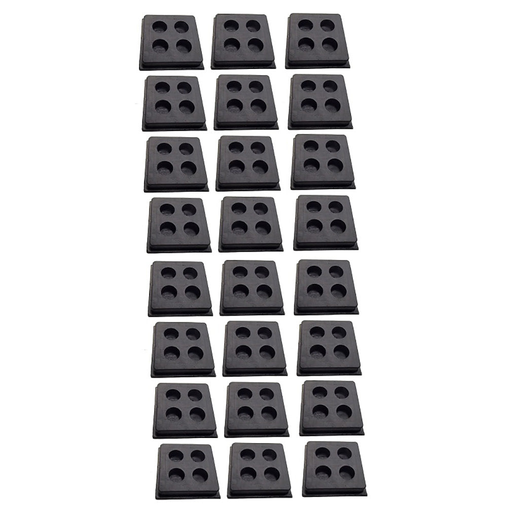 (24) Anti-Vibration Pads - Heavy Duty All Rubber Isolation Pads - 2" x 2" x 3/4"