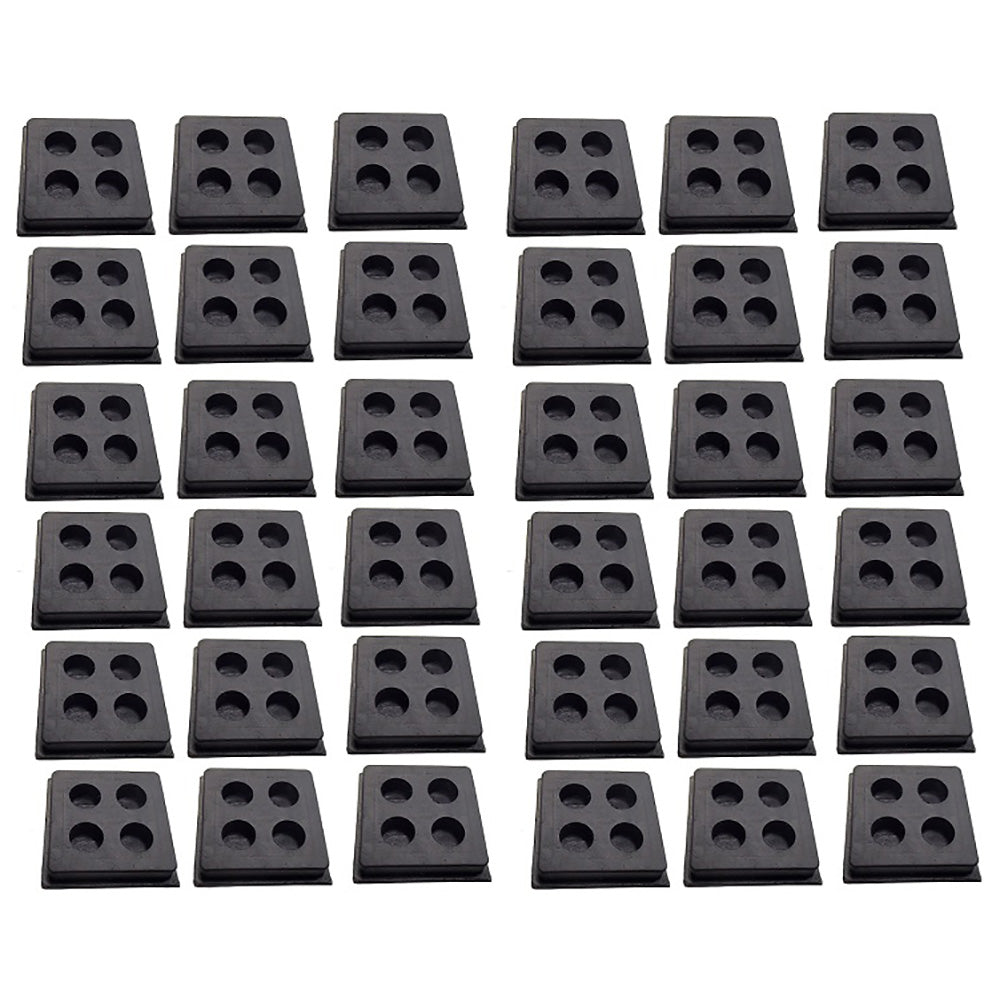 Set of (36) 2" x 2" x 3/4" Anti Vibration Heavy Duty All Rubber Isolation Pads