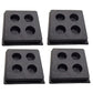 (4) Anti-Vibration Pads - Heavy Duty All Rubber Isolation Pads - 2" x 2" x 3/4"