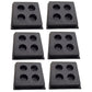 Set of (6) 2" x 2" x 3/4" Anti Vibration Heavy Duty All Rubber Isolation Pads
