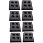 (8) Anti-Vibration Pads - Heavy Duty All Rubber Isolation Pads - 2" x 2" x 3/4"