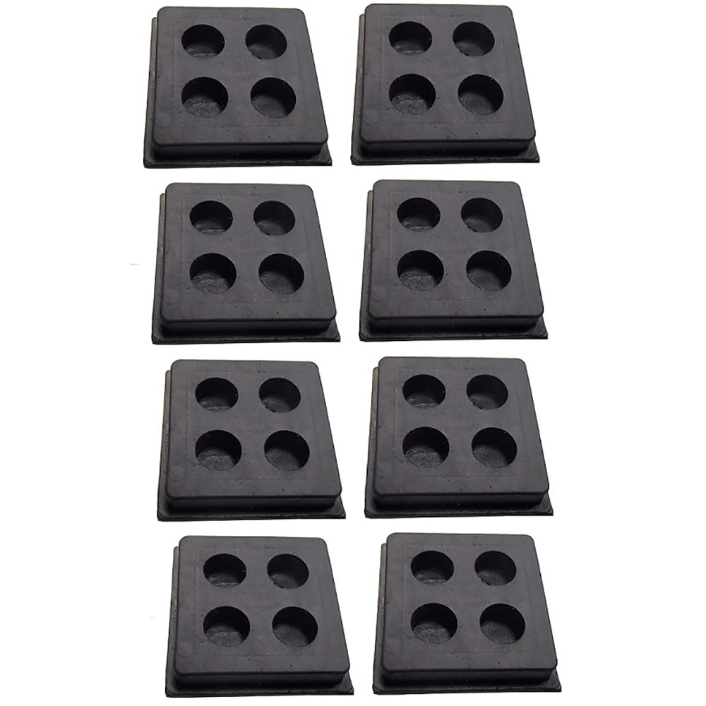 (8) Anti-Vibration Pads - Heavy Duty All Rubber Isolation Pads - 2" x 2" x 3/4"