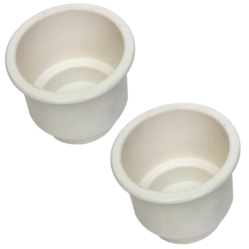 OTK20-0460_x2-KIT Qty 2: White Plastic Cup Holder
 Fits Universal Products