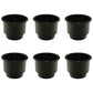 Qty 6: Black Plastic Cup Holder (Jumbo) Fits Universal Products