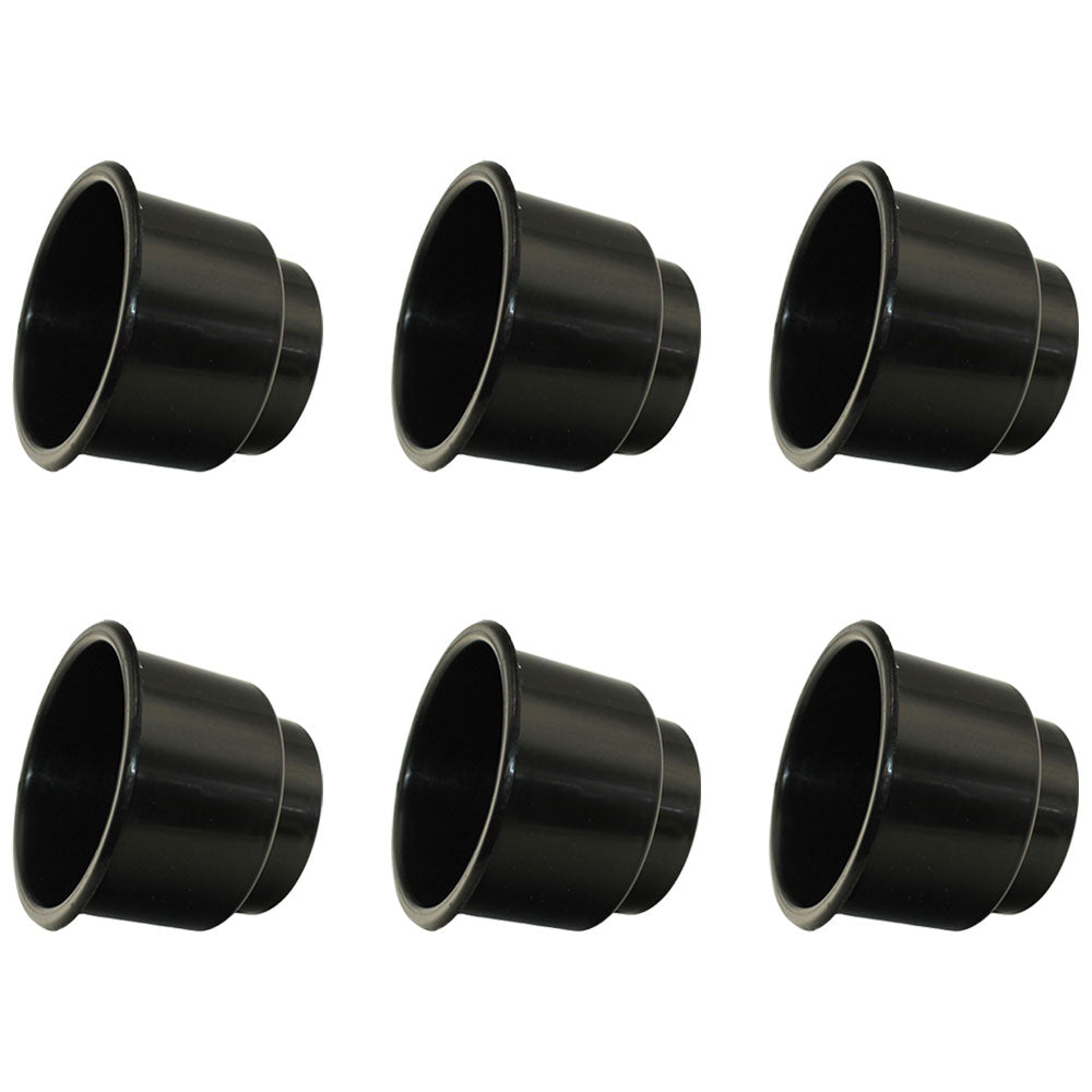 Qty 6: Black Plastic Cup Holder (Jumbo) Fits Universal Products