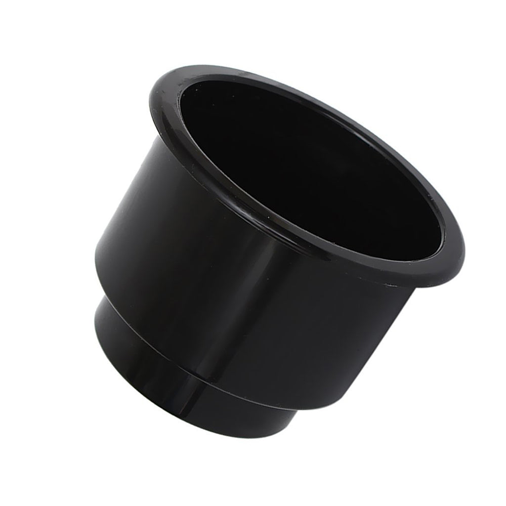Black Plastic 2 Tiered Cup Holder w/ Place to Drill Drain Hole for Boats Pontoon