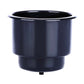 Black Plastic 2 Tiered Cup Holder w/ Place to Drill Drain Hole for Boats Pontoon