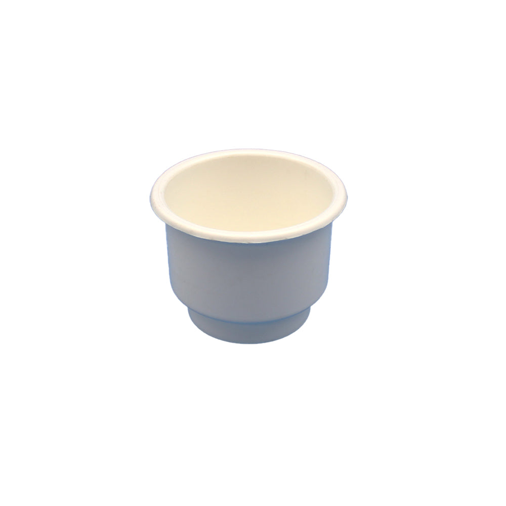 Plastic Two-Tiered (White) Cup-Holder w/ a Drain Hole For Boats RVs Campers Pool