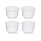 Set of 4 White Plastic Cup Drink Holders For Marine Boating, RVs, Cars, Outdoor