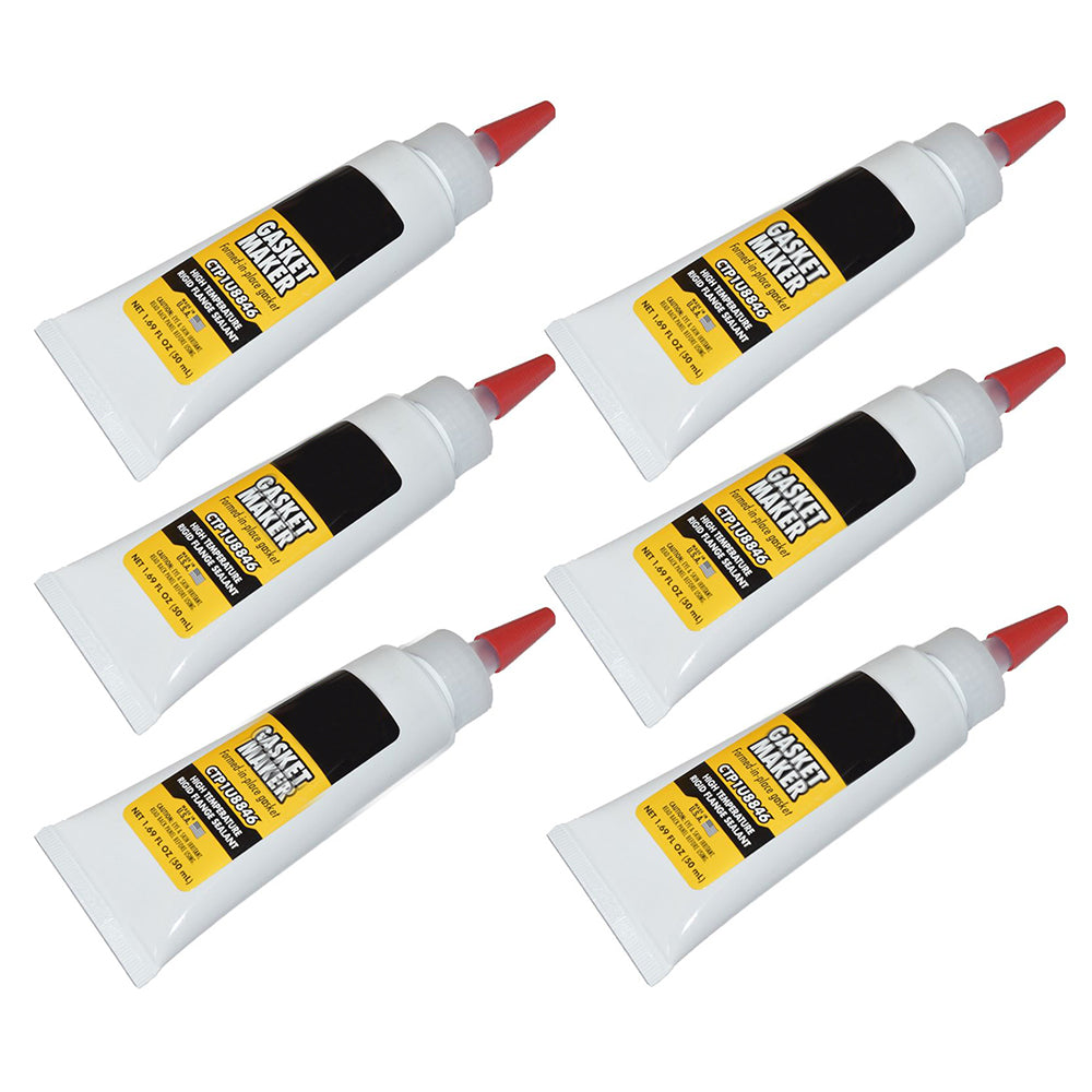 Set of 6- Flexible Gasket Maker 50 mL Appli Fits CATor Tubes works on Fits Cater
