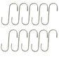 (10) 5" Steel S-Hooks For Various Household and Yard & Garden Applications