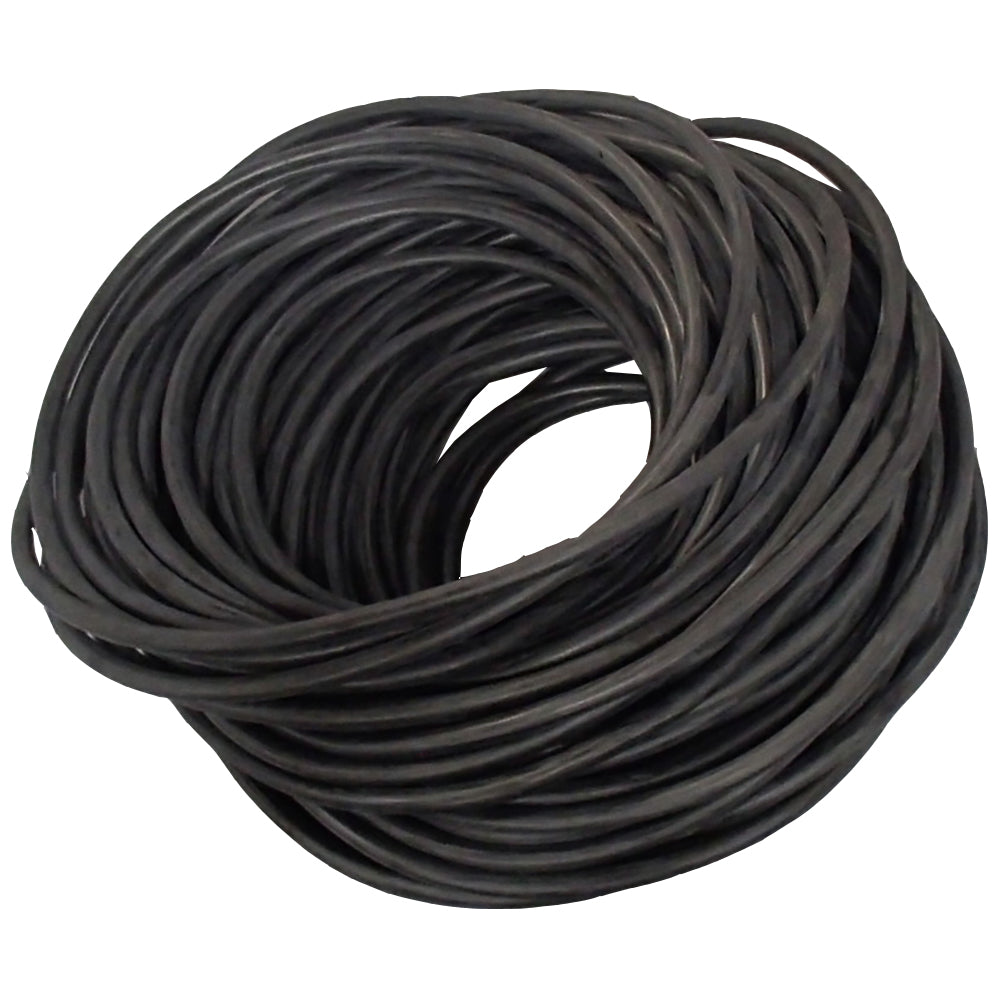 Solid Core 3/8" Black Rubber Rope 150' Feet Flatbed Truck Trailer Tarp Tie Down