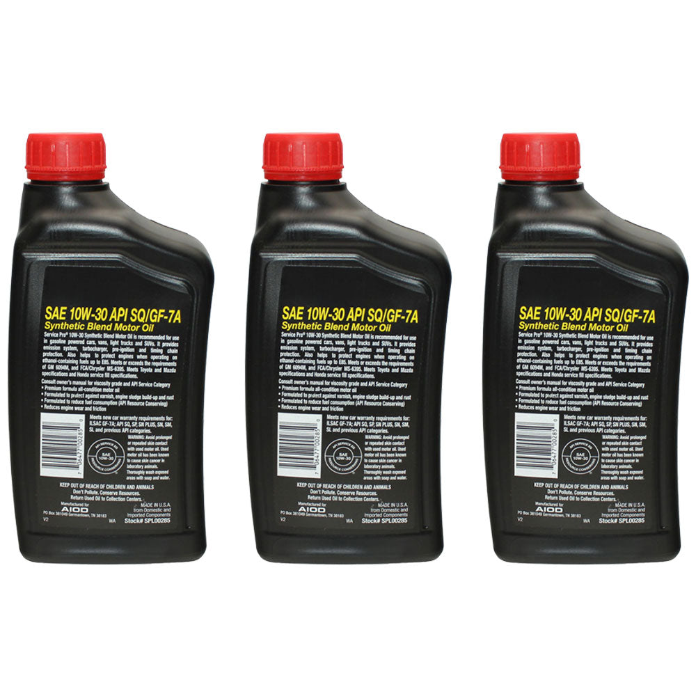 Qty 3: Engine Oil Quart 
 Fits Troy Bilt Replaces 215308