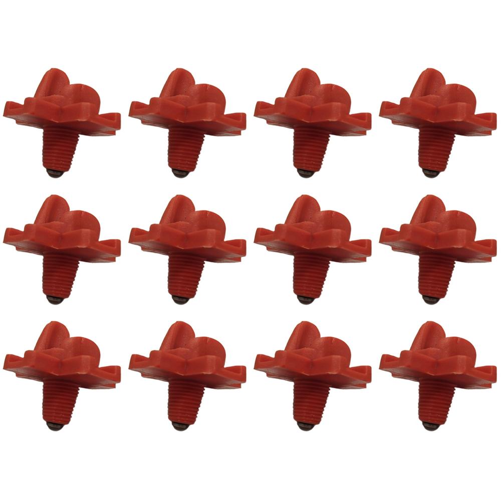 12 Pack Water Feeding Kit Horizontal Side Mount Waterer Chicken Drink Nipples