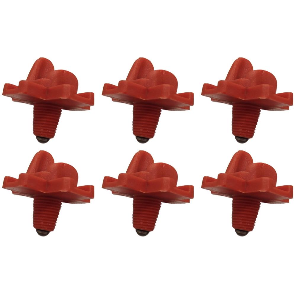 6 Pack Horizontal Side Mount Automatic Chicken Water Drinker Poultry Nipples