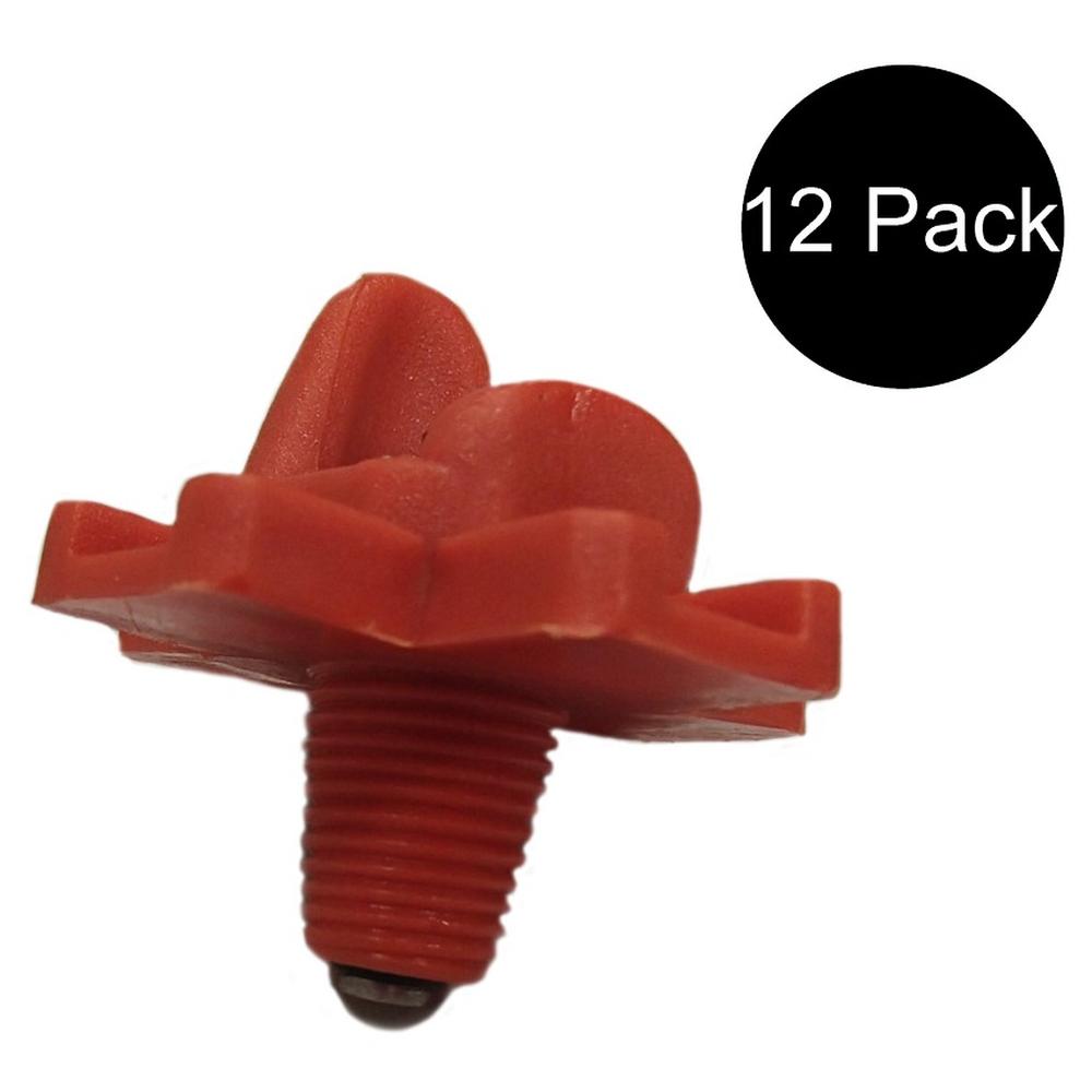 12 Pack Water Feeding Kit Horizontal Side Mount Waterer Chicken Drink Nipples