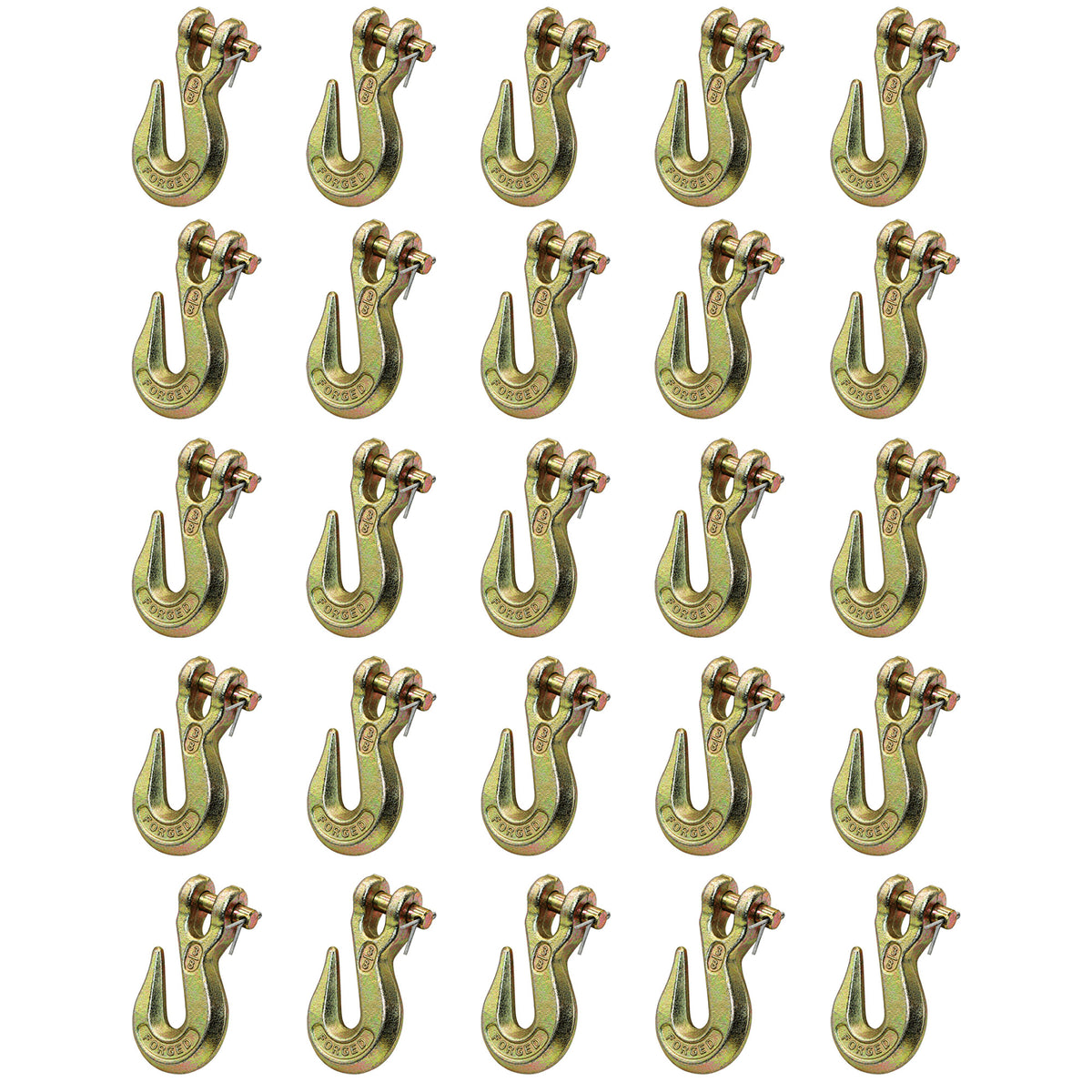 (25) G70 3/8" Clevis Grab Hooks for Wrecker Tow Chain Flatbed Trailer Tie Down