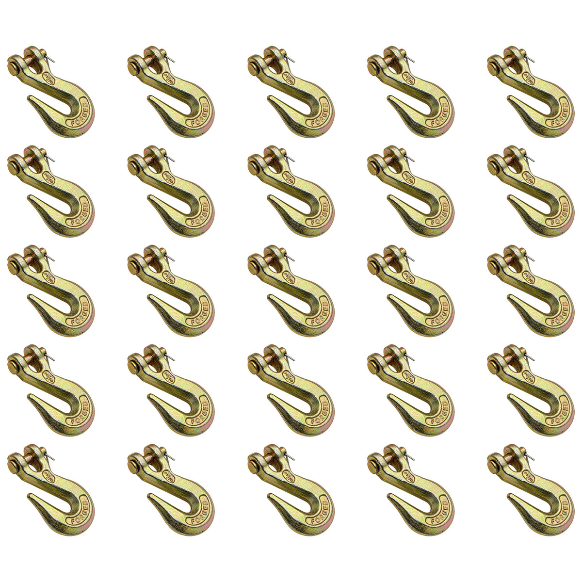 (25) G70 3/8" Clevis Grab Hooks for Wrecker Tow Chain Flatbed Trailer Tie Down