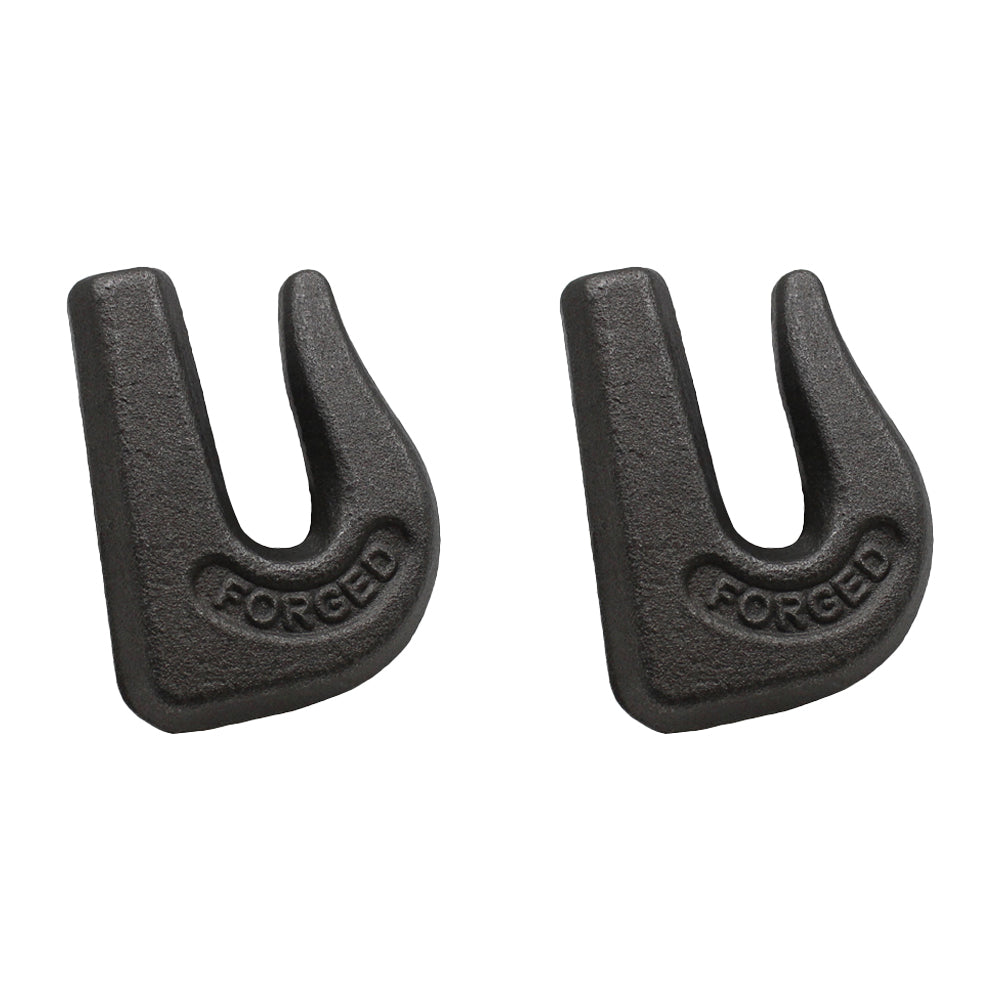 0900104 Weld On Grab Chain Hook 3/8 Inch Grade 70, 6,600 Lb WLL, 2 Pack