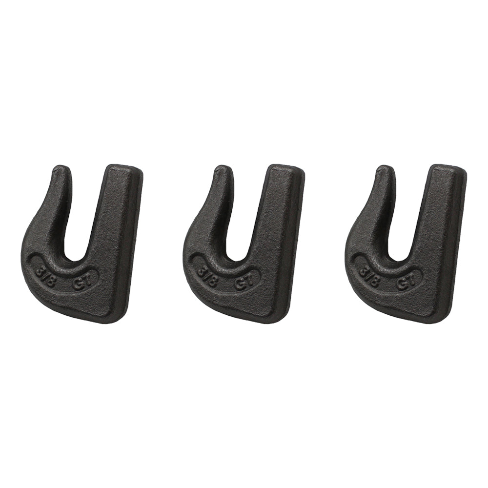 3 Weld On Grab Chain Hooks 6,600 WLL Bucket Trailer Rigging 3/8" G70 0900104