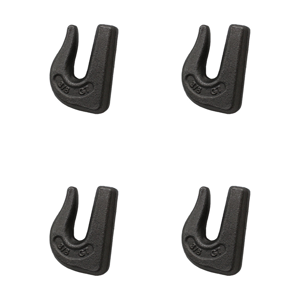 4 pack 3/8" Weld on Grab Hooks G70, Transport Chain Flatbed Truck Trailer