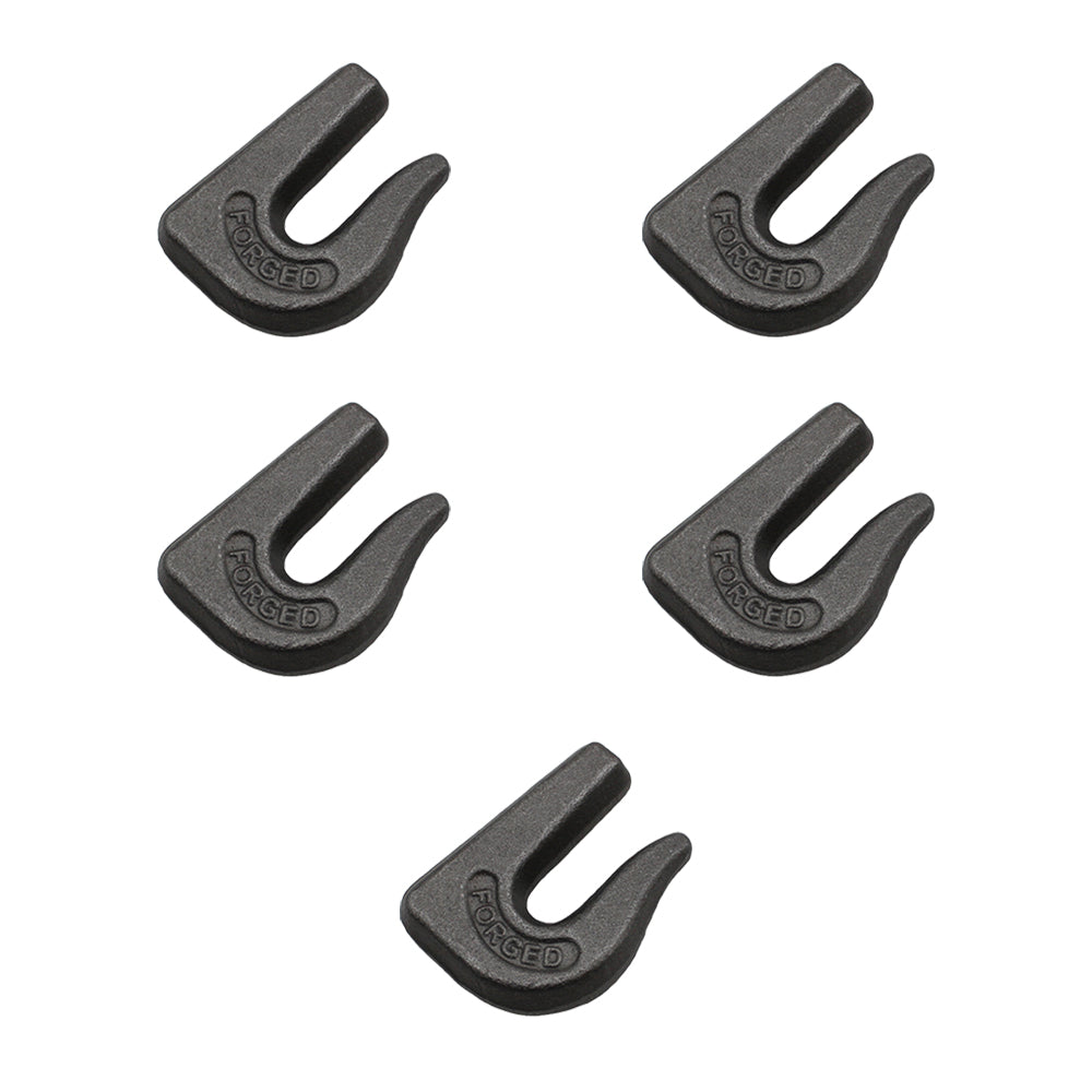 Pack Of 5 3/8" Weld On Grab Chain Hook 6,600 WLL G70 0.75"H x 2.5"W x 3"L