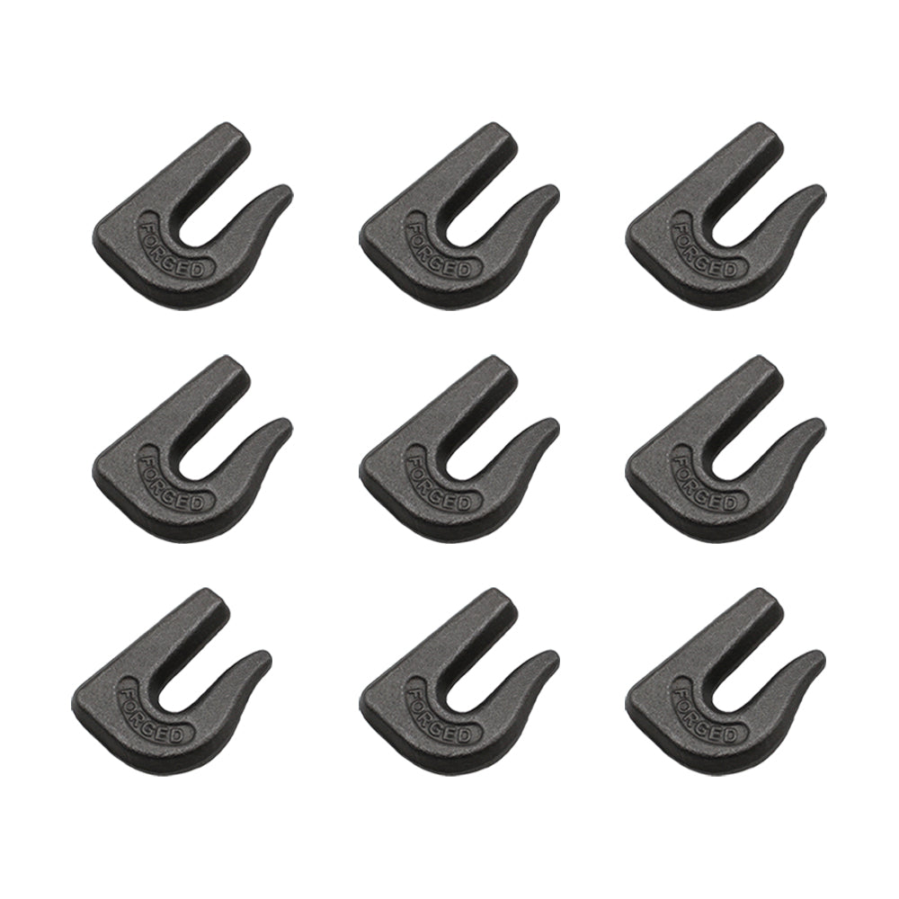Set Of 9 3/8" Weld On Grab Chain Hook 6,600 Weight Load Rating 0900104