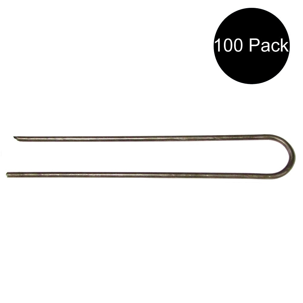 One Hundred New Garden Stake Sod Staples for Erosion Control Drip Tubing Anchors