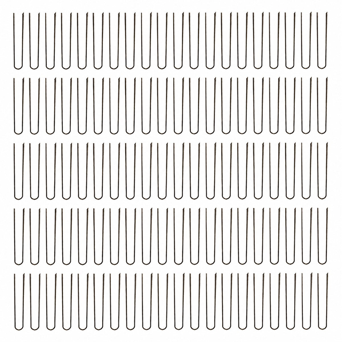 100 6-Inch Landscape Staples Sod Staples Garden Stakes Round Pins 11 Ga. Chisel End Points