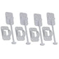 4 Sets - 6" T-Style Door Latch Holder RV Camper Trailer Cargo Hatch White