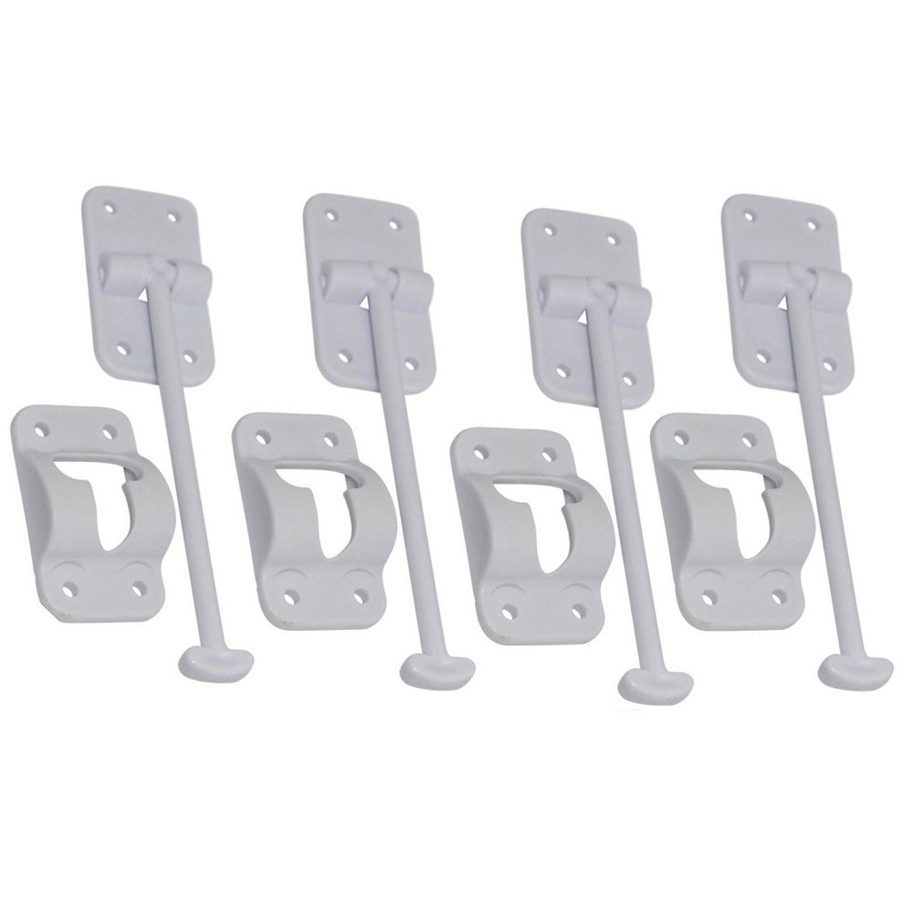 Qty 4: Camper Door Holder w/ Stop
 Fits Universal Replaces 891-WH