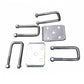 Trailer Leaf Spring Axle 9/16" U-Bolt Kit - 2" Square Head 4-1/8" W x 6-1/4" H