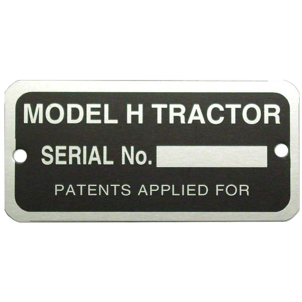 Serial Number Tag with Rivets Fits John Deere