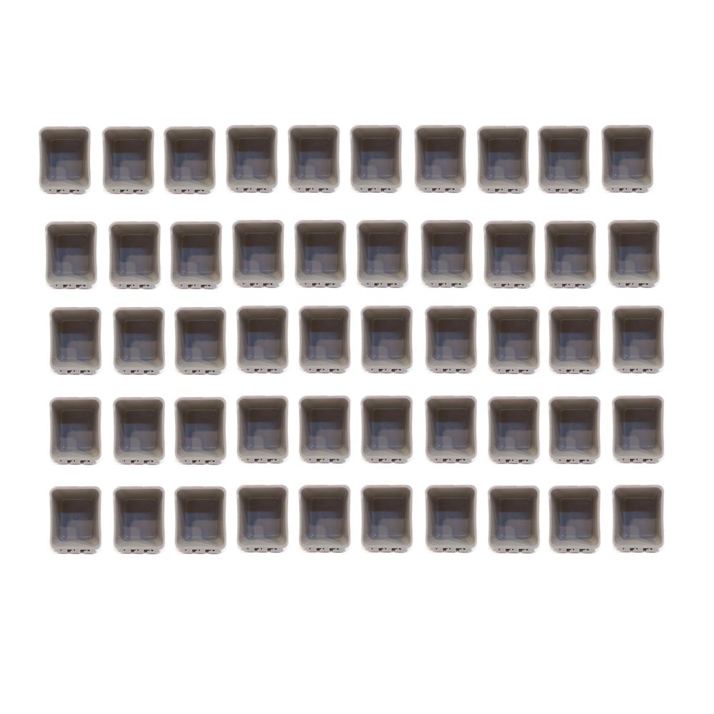 (Pack of 50) Gray Cage Cups hold 1 Pint / 16 fl oz to Hang Feed & Water for Pets