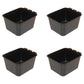 Cage Cups 4-pk Black 1 Pint/16 fl oz Hanging Feed & Water Cups Chicken Poultry