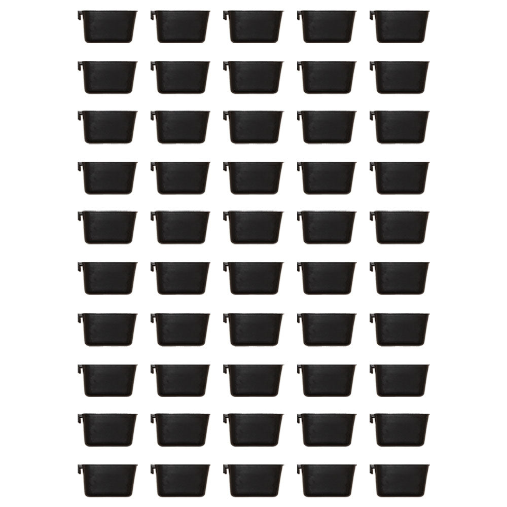 (50-Pack) 1 Pint/ 16 Fl Oz Hanging Feed and Water Cage Cup For Poultry Pheasants