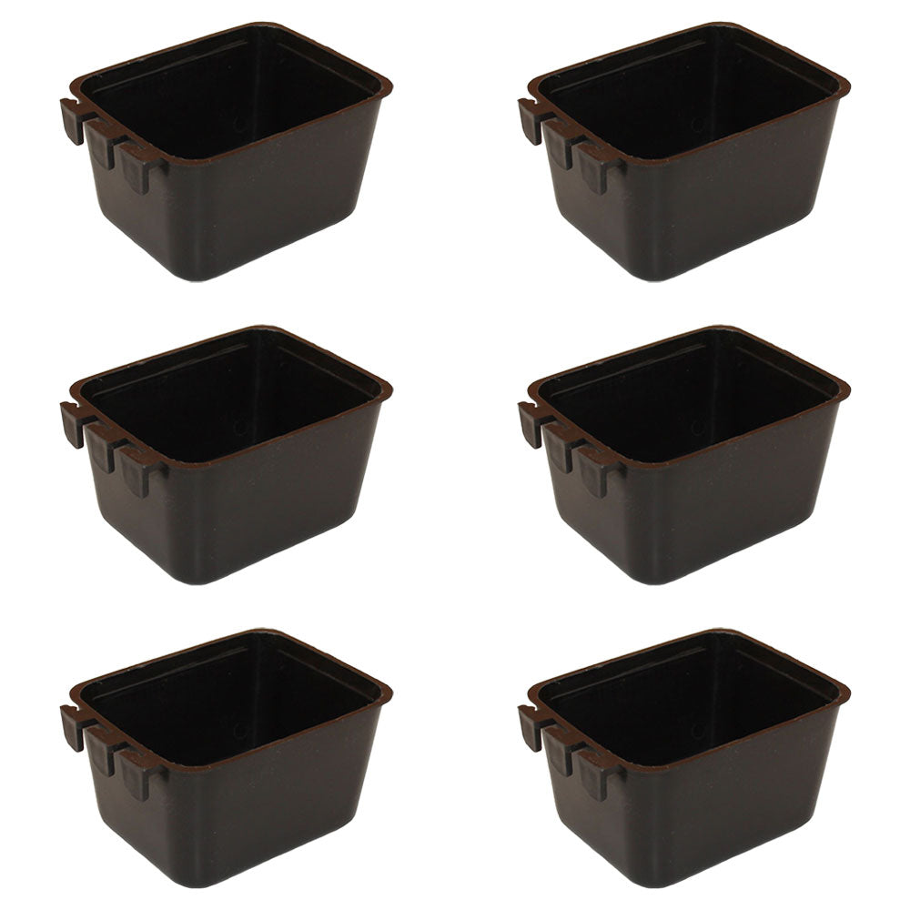 (6-Pack) 1 Pint/ 16 Fl Oz Hanging Feed and Water Cage Cup For Poultry Waterfowl