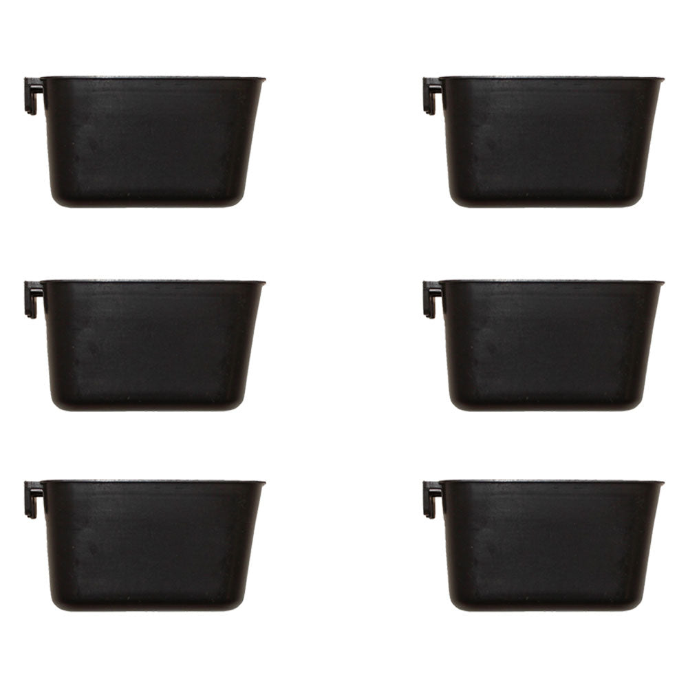 (6-Pack) 1 Pint/ 16 Fl Oz Hanging Feed and Water Cage Cup For Poultry Waterfowl