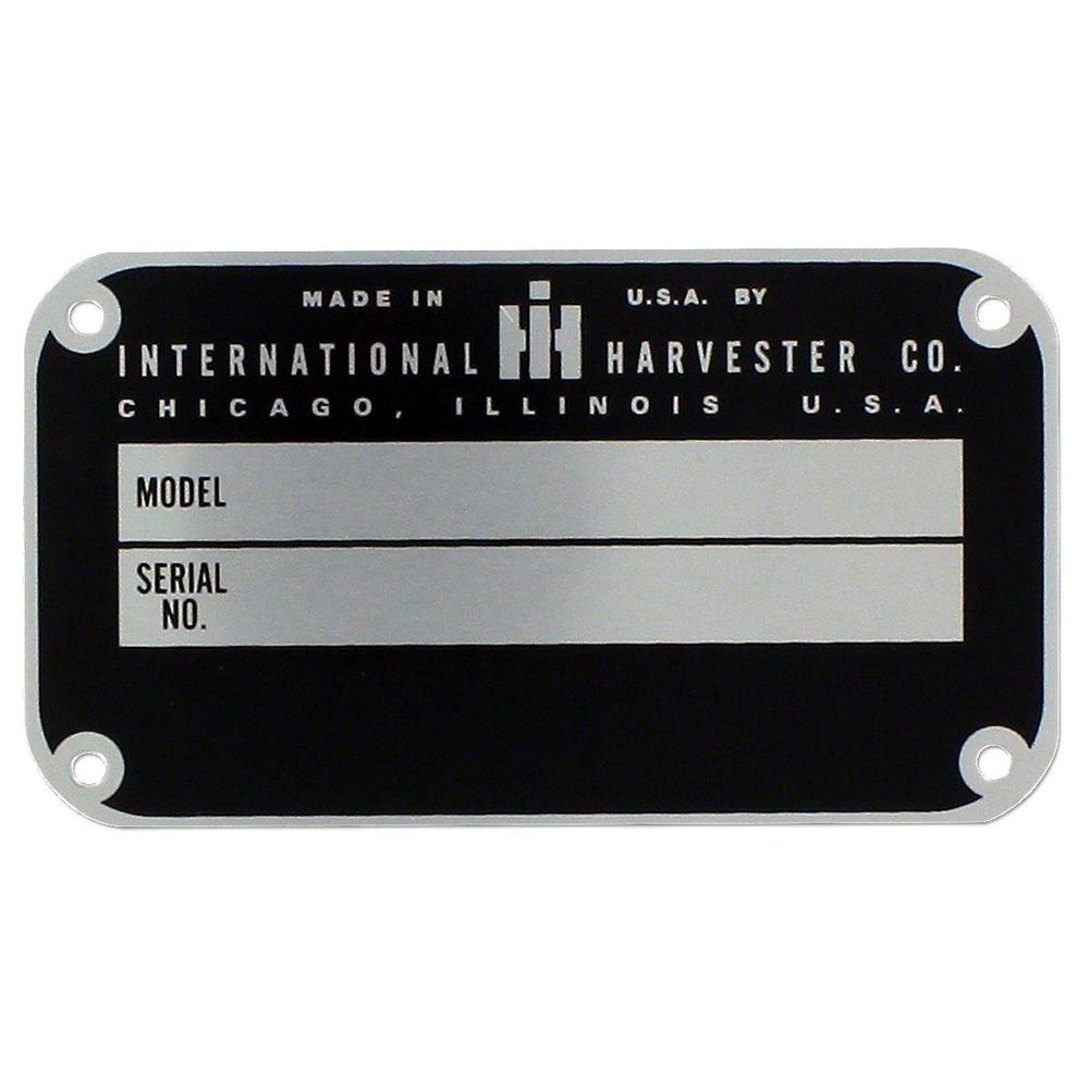 OTK20-0947 Serial Number Tag with Rivets Fits Case/International Harvester 100