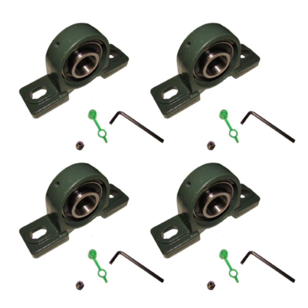 (4 PCS) 1" Bore "Solid Base" Self-Aligning Pillow Block Bearing UCP205-16 P205