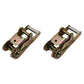 (2) 2" Tie Down Strap Ratchet Handles for Car Hauler Tow Dolly Flat Bed