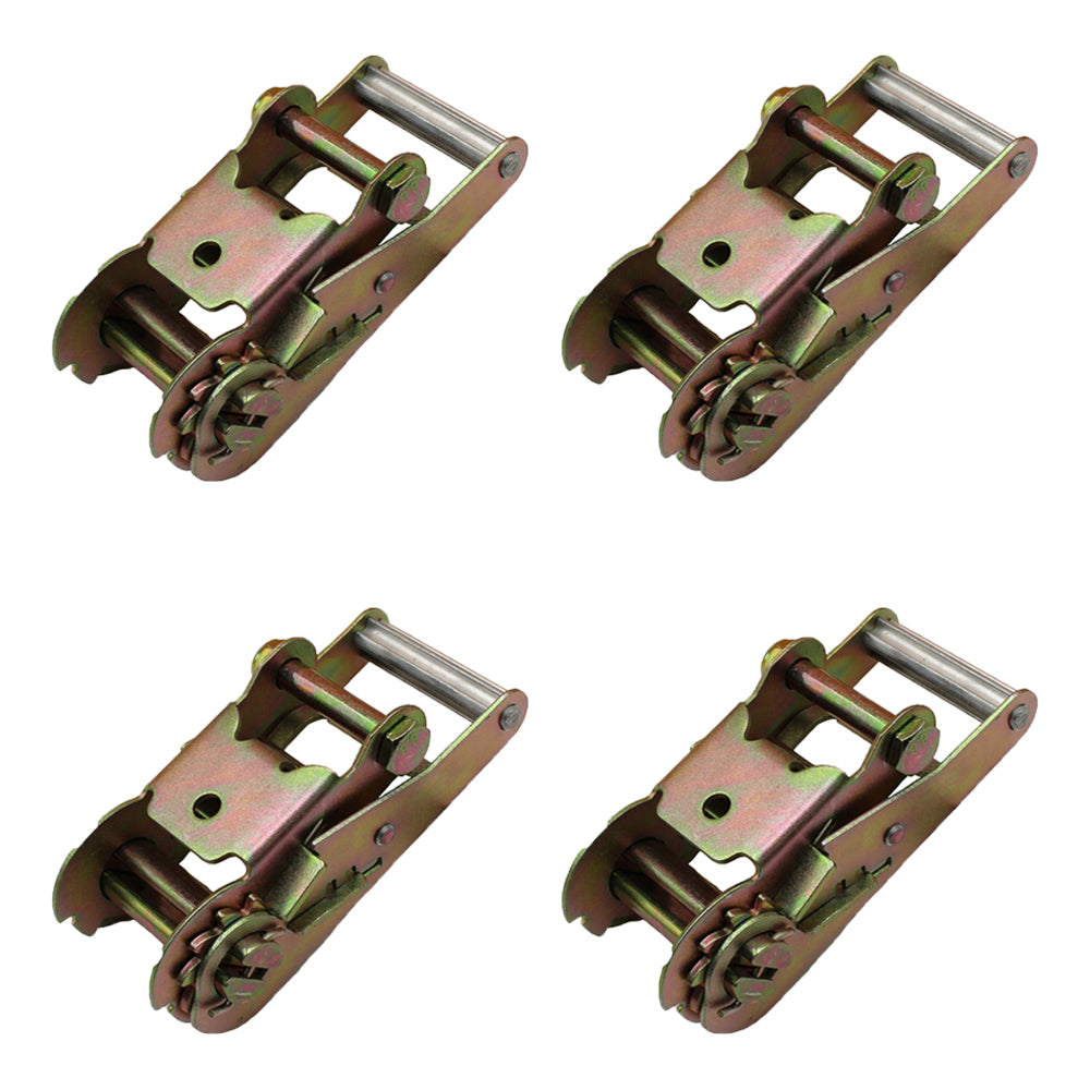 (4) 2" Ratchet Handle Tow Dolly Car Hauler Flat Bed Ratchet Strap Tie Down