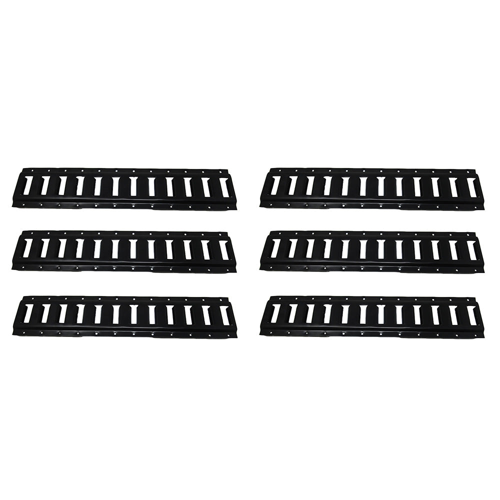 Set of (6) E Track Rail Tie Down Horizontal for Truck/Trailer (2' ETracK)