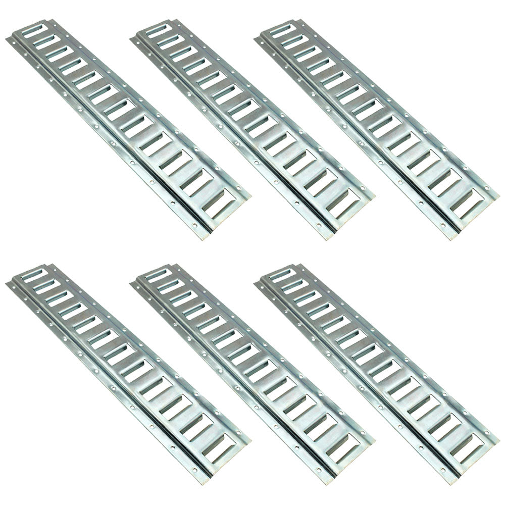Set of (6) E Track Rail Tie Down Horizontal for Truck/Trailer (2' ETracK)